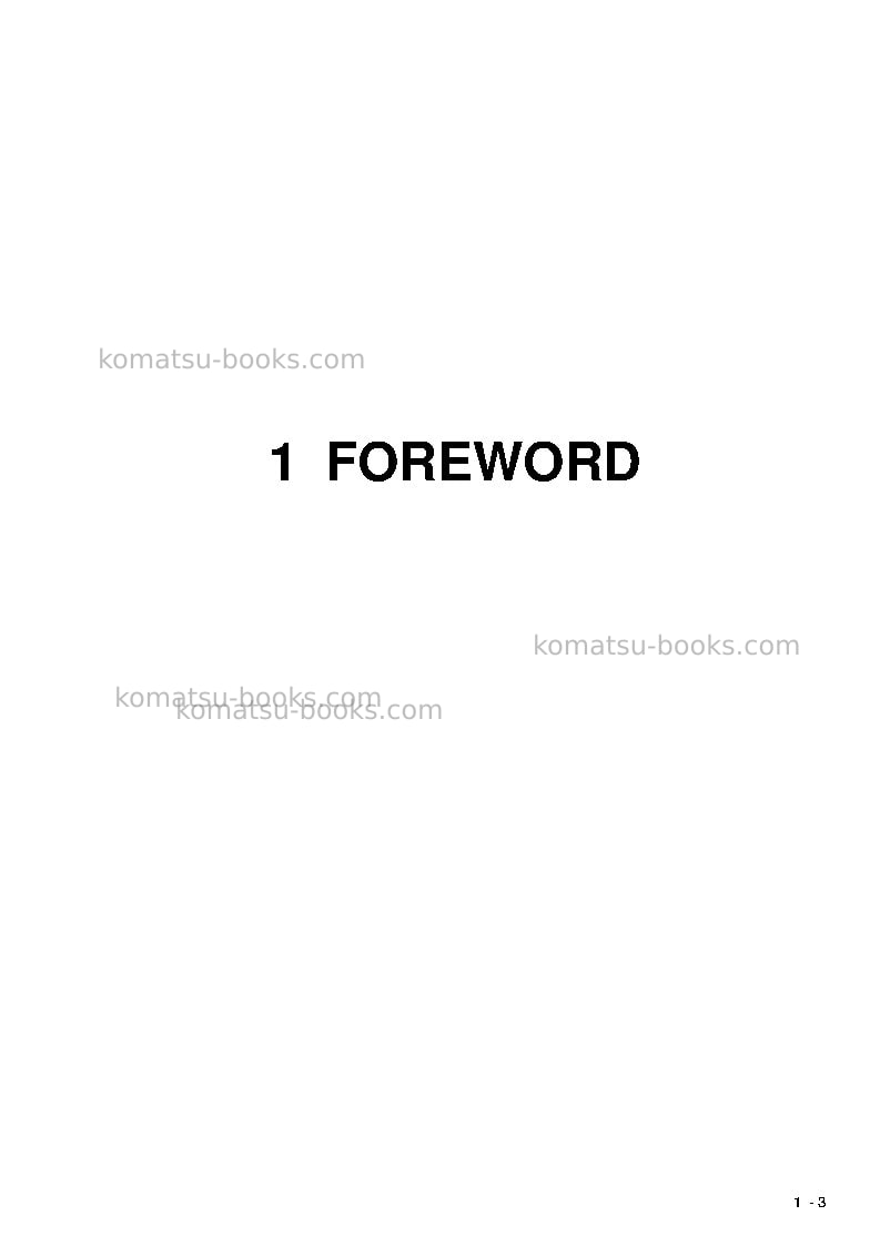 Komatsu pc5500-6deu Operation manual cover Page 3 Komatsu pc5500-6deu Operation manual cover Page 3
