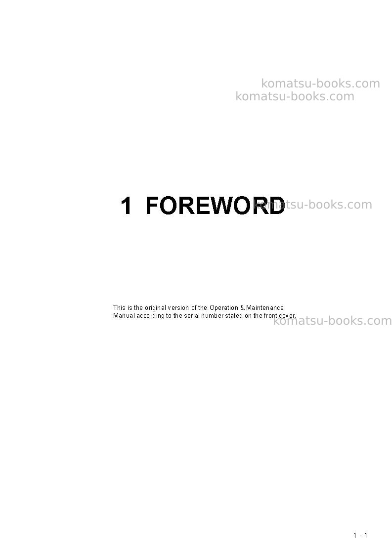 Komatsu pc5500e-6deu Operation manual cover Page 3 Komatsu pc5500e-6deu Operation manual cover Page 3