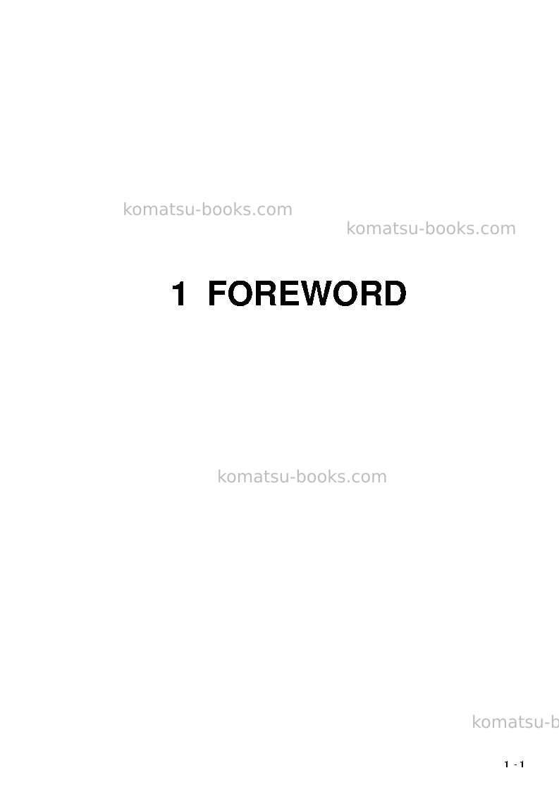 Komatsu pc3000-6deu Operation manual cover Page 3