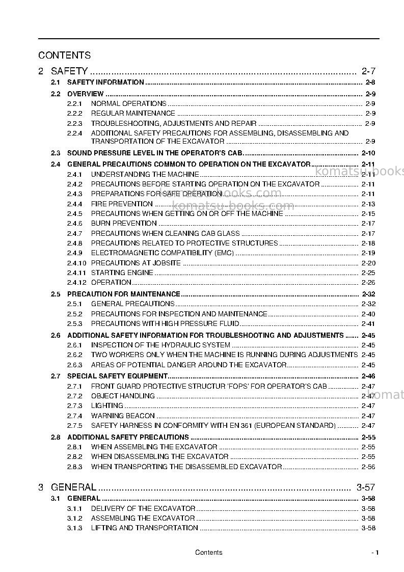 Komatsu pc4000e-6deu Field assembly manual cover Page 3 Komatsu pc4000e-6deu Field assembly manual cover Page 3