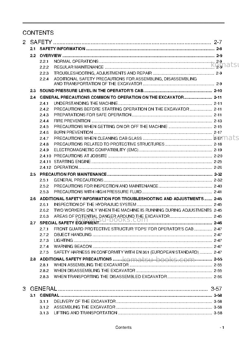 Komatsu pc4000e-6deu Field assembly manual cover Page 3 Komatsu pc4000e-6deu Field assembly manual cover Page 3