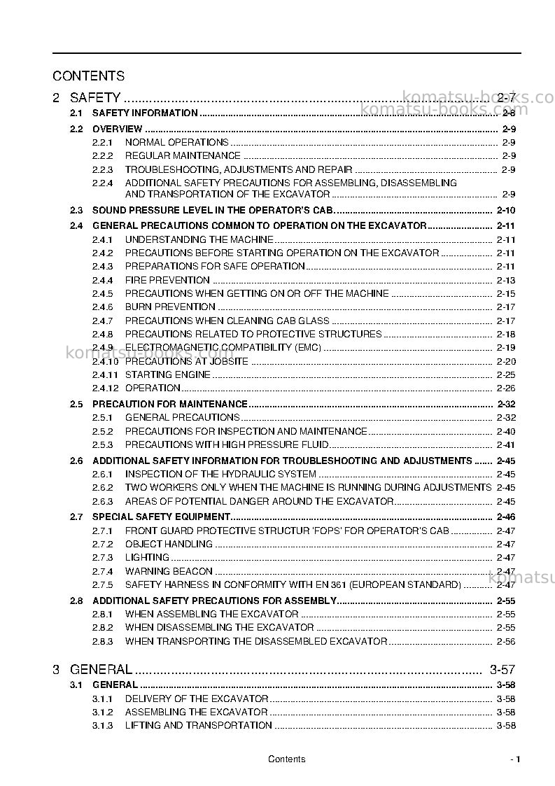 Komatsu pc4000-6deu Field assembly manual cover Page 3 Komatsu pc4000-6deu Field assembly manual cover Page 3