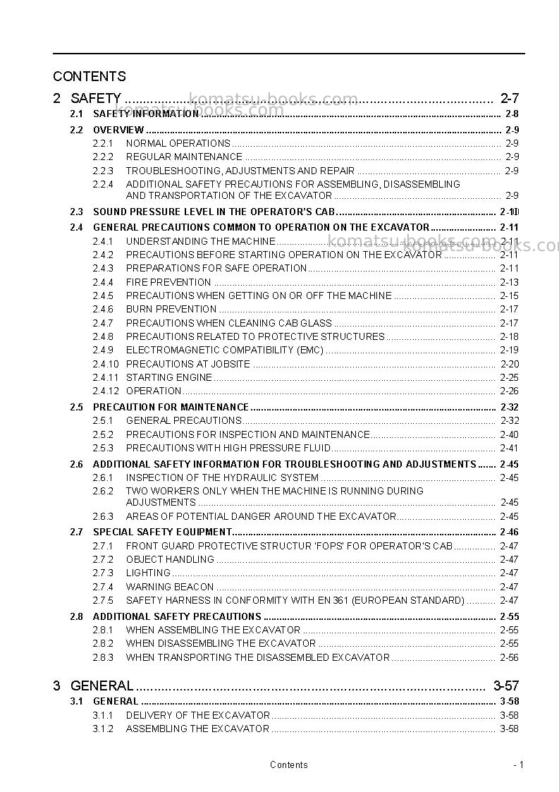 Komatsu pc8000-6deu Field assembly manual cover Page 3 Komatsu pc8000-6deu Field assembly manual cover Page 3