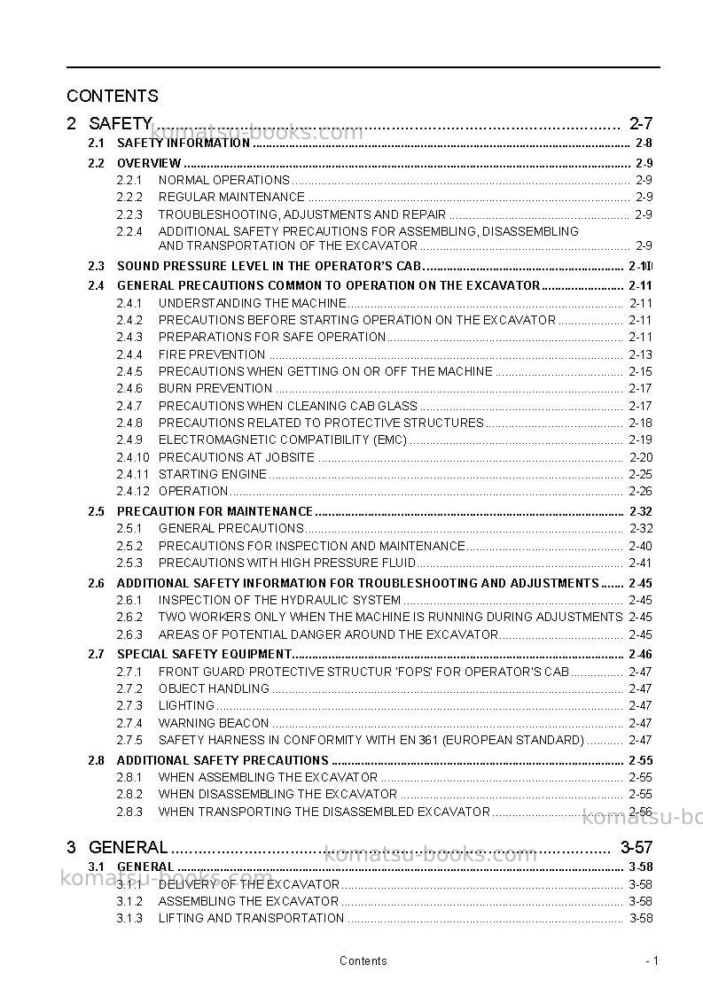 Komatsu pc8000e-6deu Field assembly manual cover Page 3 Komatsu pc8000e-6deu Field assembly manual cover Page 3
