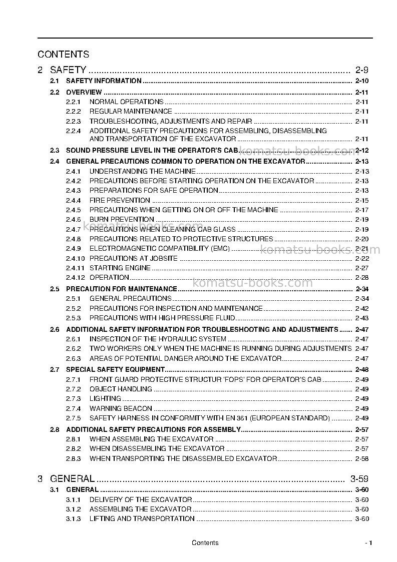 Komatsu pc8000-6deu Field assembly manual cover Page 3 Komatsu pc8000-6deu Field assembly manual cover Page 3