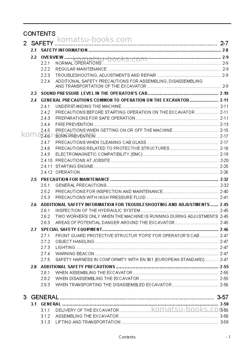 Komatsu pc5500e-6deu Field assembly manual cover Page 3 Komatsu pc5500e-6deu Field assembly manual cover Page 3