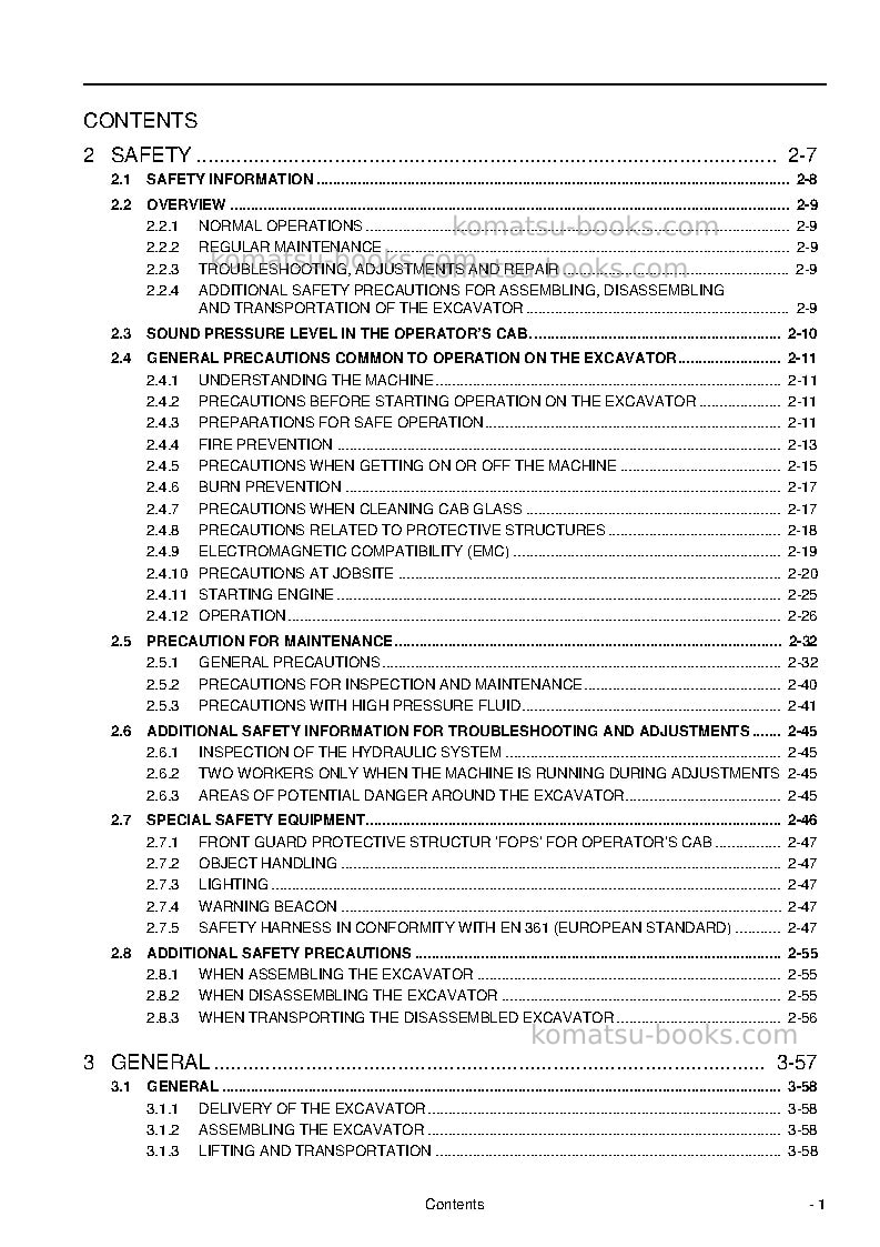 Komatsu pc5500-6deu-diesel Field assembly manual cover Page 3 Komatsu pc5500-6deu-diesel Field assembly manual cover Page 3