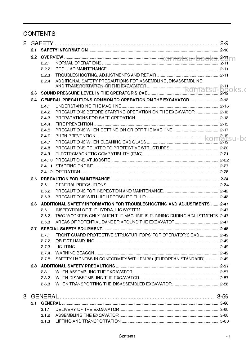Komatsu pc5500e-6deu Field assembly manual cover Page 3 Komatsu pc5500e-6deu Field assembly manual cover Page 3