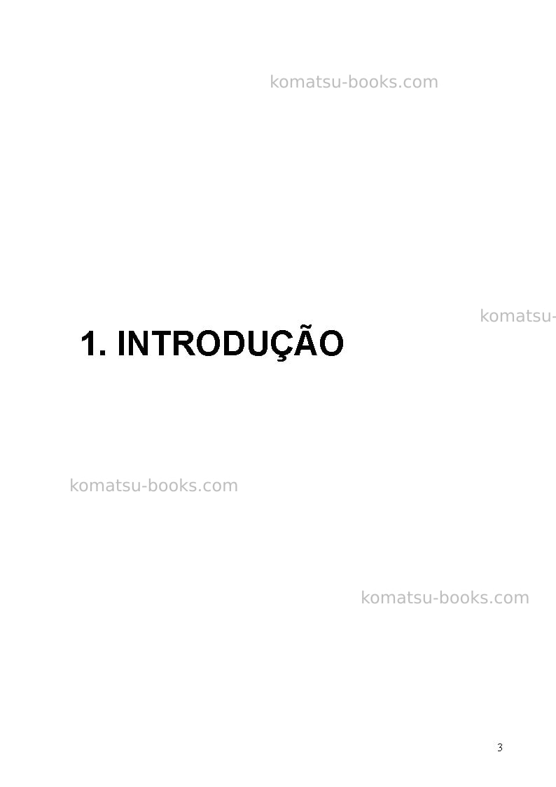 Komatsu pc4000-6deu-electric motor Manual de operação capa Página 3 Komatsu pc4000-6deu-electric motor Manual de operação capa Página 3