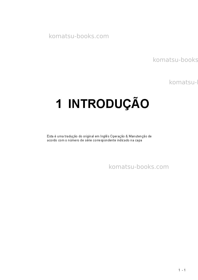 Komatsu pc4000e-6deu Manual de operação capa Página 3 Komatsu pc4000e-6deu Manual de operação capa Página 3