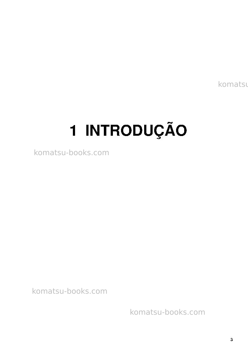 Komatsu pc3000-6deu Reparo e manutenção capa Página 3 Komatsu pc3000-6deu Reparo e manutenção capa Página 3