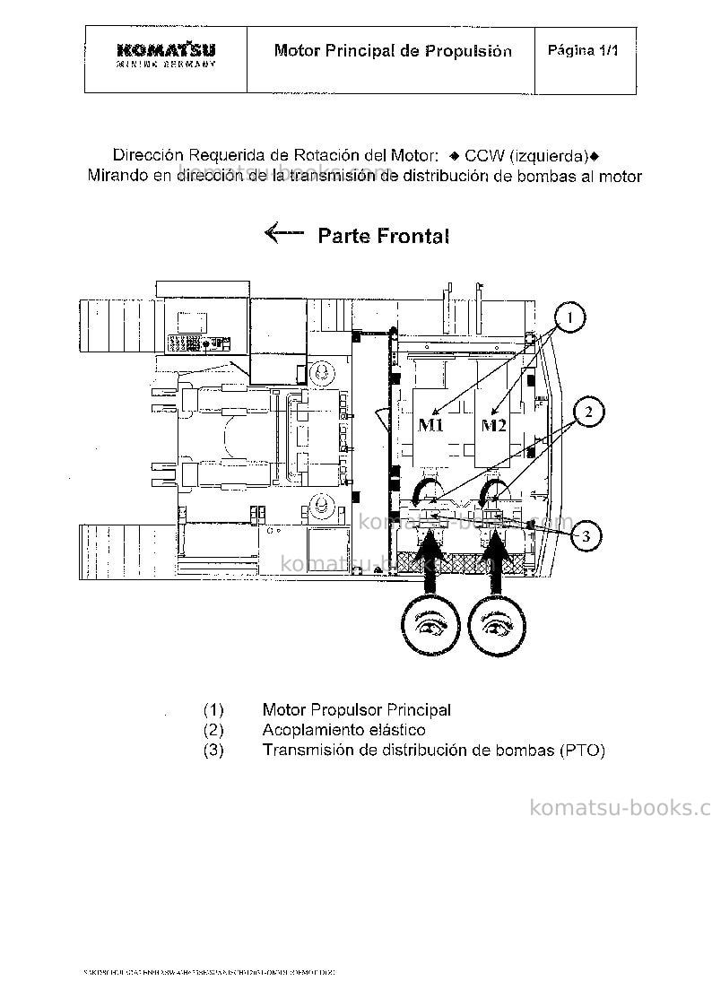 Komatsu pc8000-6deu-mian drive motor Manual de operación cover Page 3 Komatsu pc8000-6deu-mian drive motor Manual de operación cover Page 3