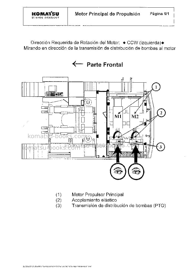 Komatsu pc8000-6deu-mian drive motor Manual de operación cover Page 3