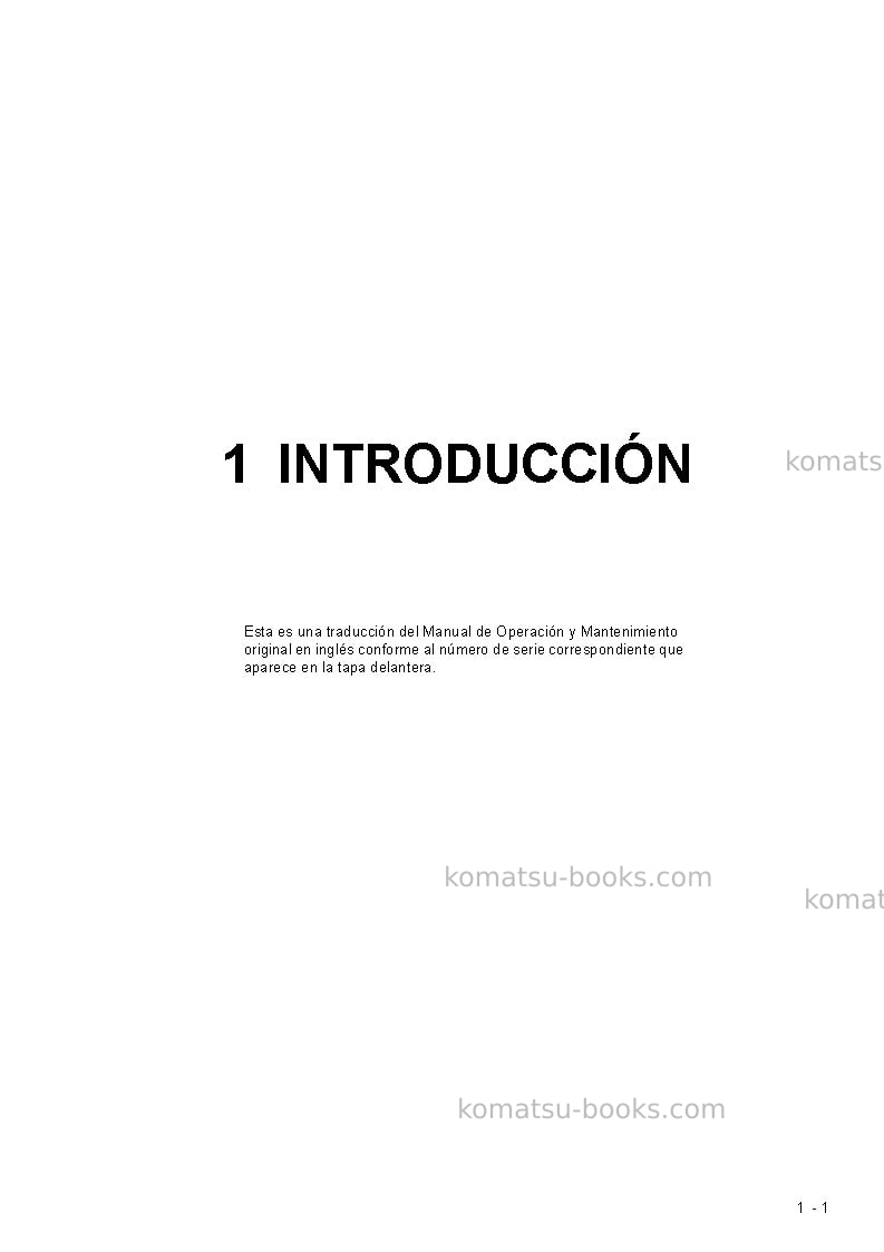 Komatsu pc8000e-6deu Manual de operación cover Page 3 Komatsu pc8000e-6deu Manual de operación cover Page 3