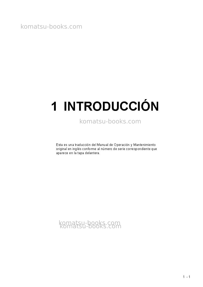 Komatsu pc5500-6deu Manual de operación cover Page 3 Komatsu pc5500-6deu Manual de operación cover Page 3