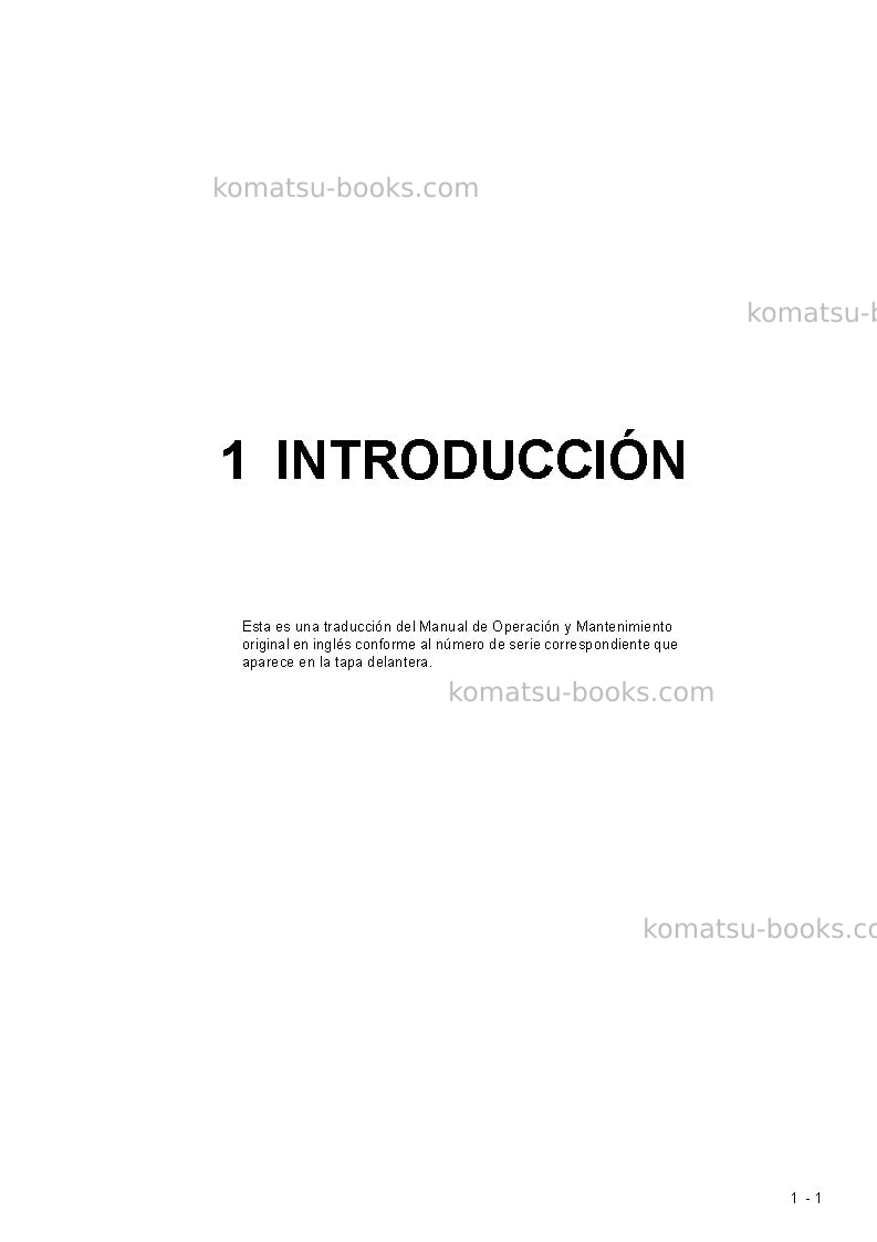 Komatsu pc4000-6deu Manual de operación cover Page 3 Komatsu pc4000-6deu Manual de operación cover Page 3