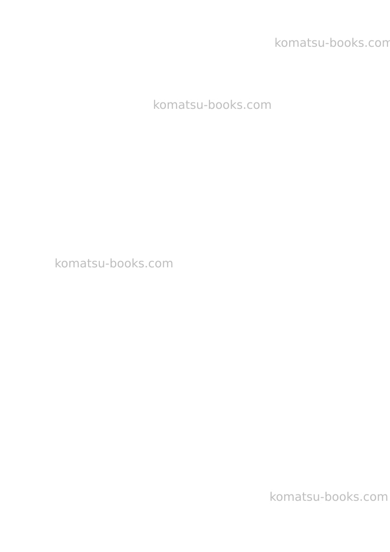 Komatsu h185sdeu Repair & maintenance cover Page 3