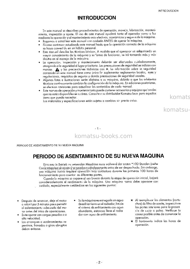 Komatsu hd785-3jpn Manual de operación cover Page 3