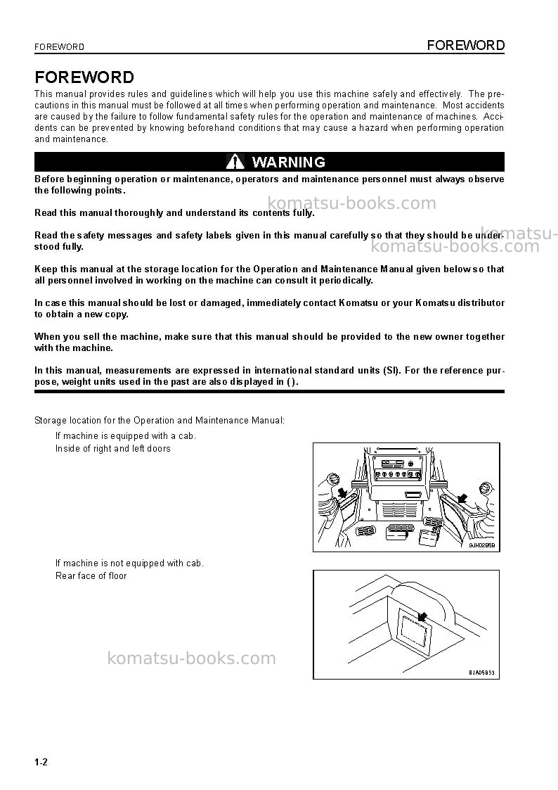 Komatsu d61px-15bra-e0 Operation manual cover Page 3 Komatsu d61px-15bra-e0 Operation manual cover Page 3