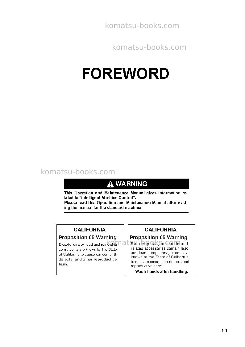 Komatsu d51pxi-24bra Operation manual cover Page 3 Komatsu d51pxi-24bra Operation manual cover Page 3