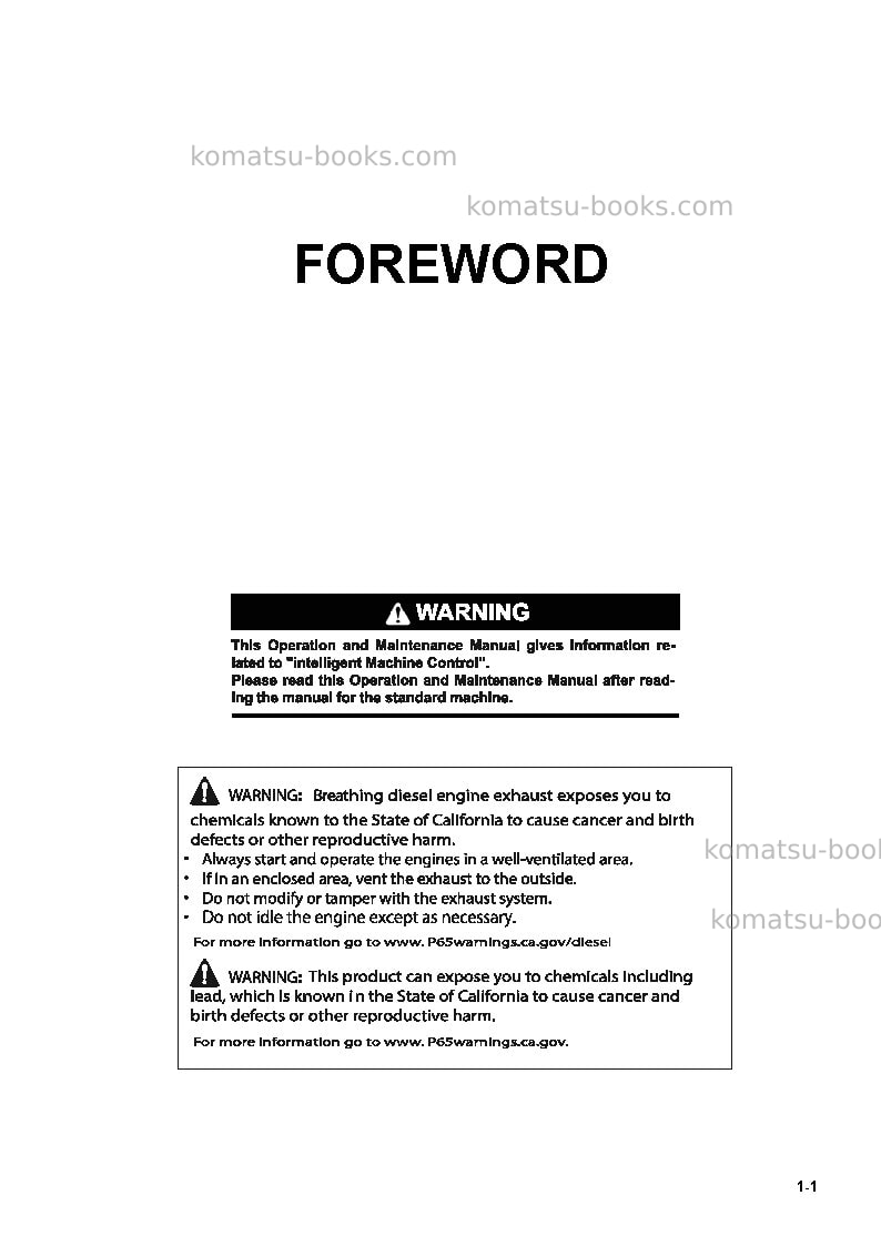 Komatsu d51pxi-24bra Operation manual cover Page 3 Komatsu d51pxi-24bra Operation manual cover Page 3