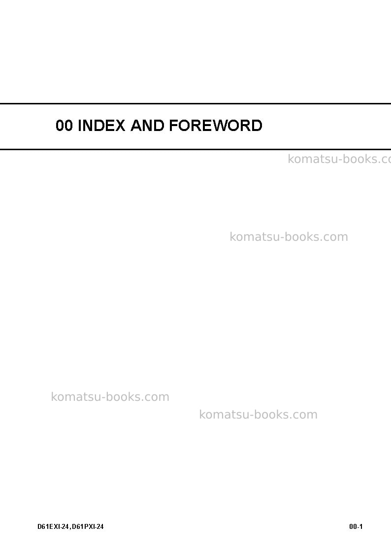Komatsu d61ex-24jpn Field assembly manual cover Page 3 Komatsu d61ex-24jpn Field assembly manual cover Page 3