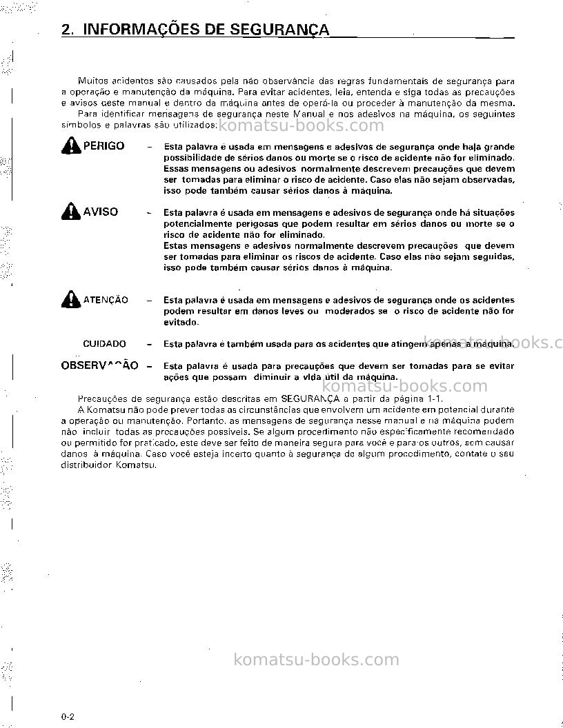 Komatsu d41a-6jpn Manual de operação capa Página 3 Komatsu d41a-6jpn Manual de operação capa Página 3