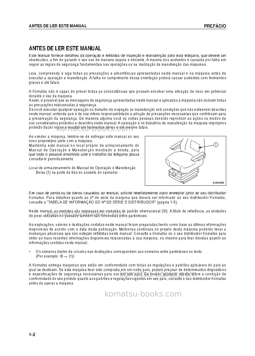 Komatsu wa200-6bra Manual de operação capa Página 3 Komatsu wa200-6bra Manual de operação capa Página 3
