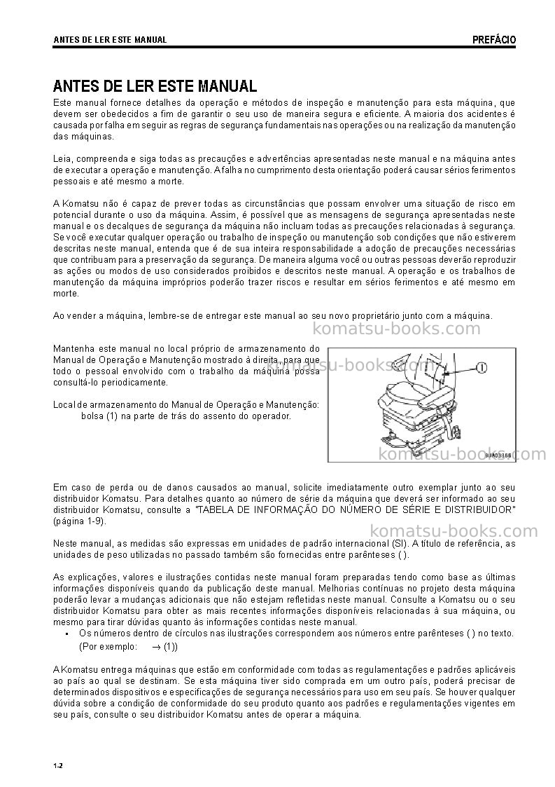 Komatsu wa500-6jpn Manual de operação capa Página 3 Komatsu wa500-6jpn Manual de operação capa Página 3