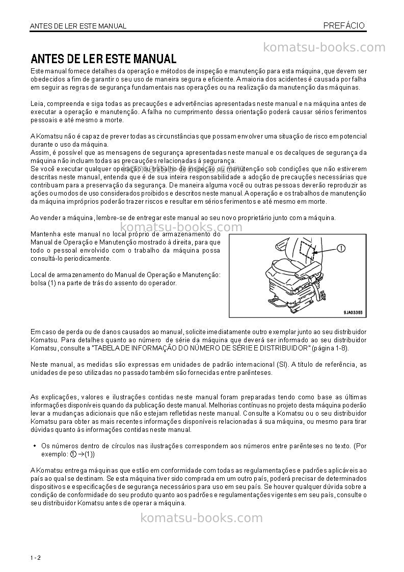Komatsu wa380-6jpn Manual de operação capa Página 3 Komatsu wa380-6jpn Manual de operação capa Página 3