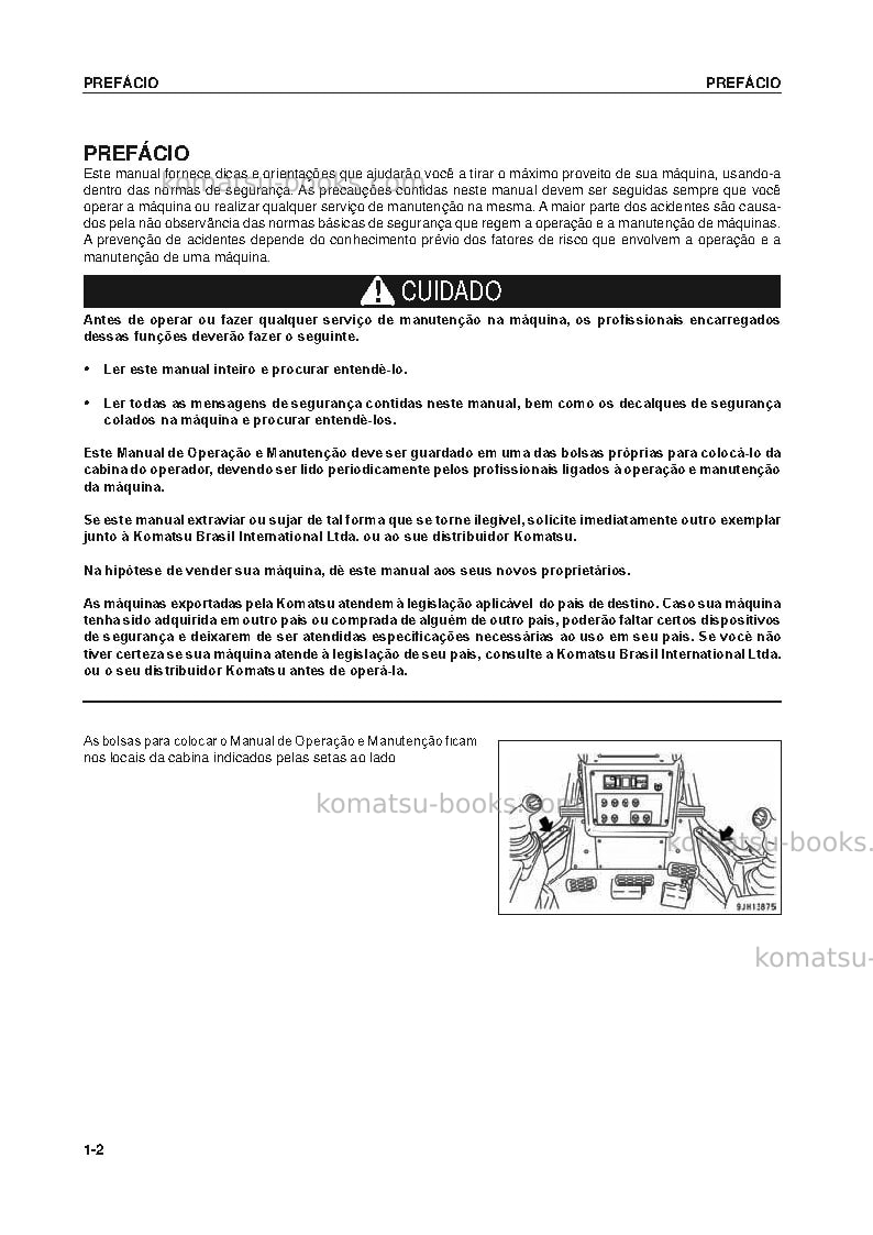 Komatsu d475a-5jpn-e0 Manual de operação capa Página 3