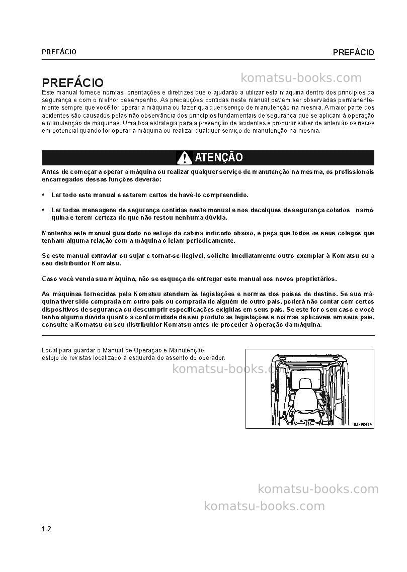 Komatsu pc400-7jpn-e0 Manual de operação capa Página 3 Komatsu pc400-7jpn-e0 Manual de operação capa Página 3