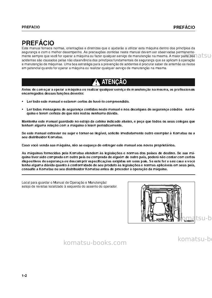 Komatsu pc400-8jpn Manual de operação capa Página 3