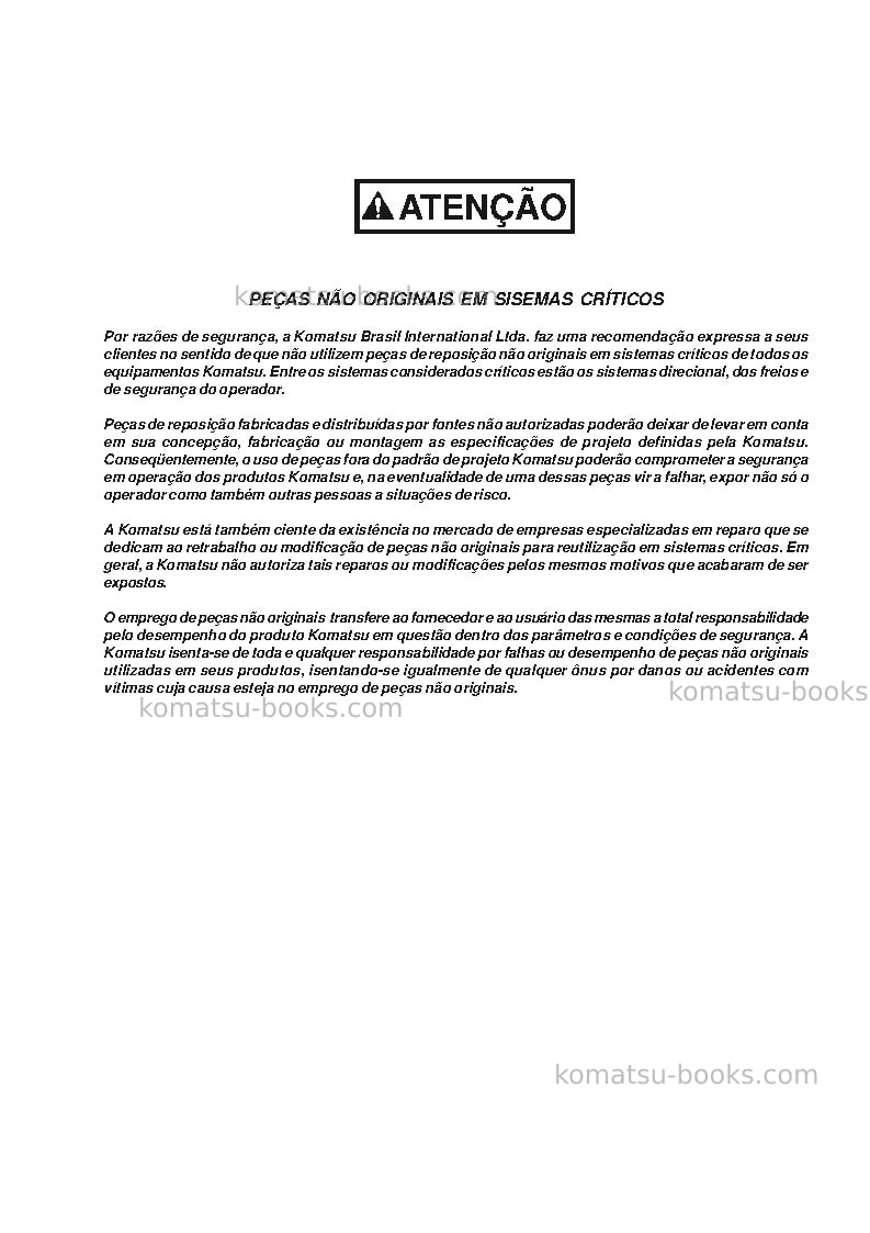 Komatsu 830e-acusa Manual de operação capa Página 3 Komatsu 830e-acusa Manual de operação capa Página 3