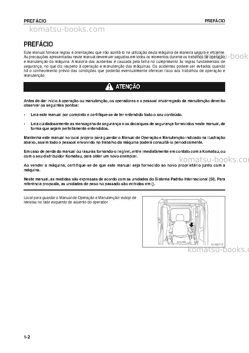 Komatsu pc350lc-8jpn Manual de operação capa Página 3 Komatsu pc350lc-8jpn Manual de operação capa Página 3