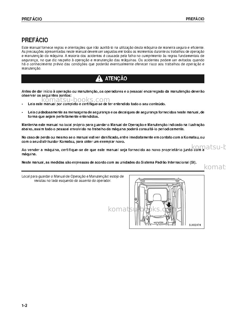 Komatsu pc200-8bra Manual de operação capa Página 3