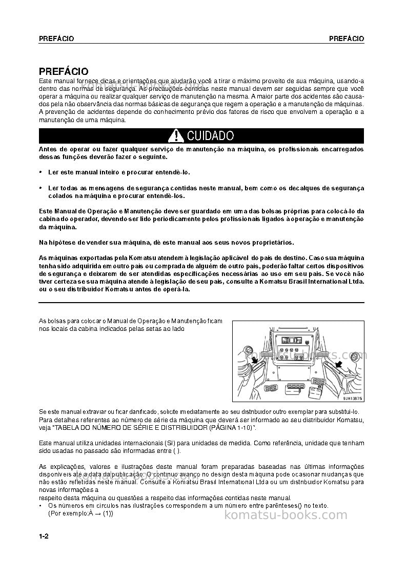 Komatsu d475a-5jpn-e0 Manual de operação capa Página 3