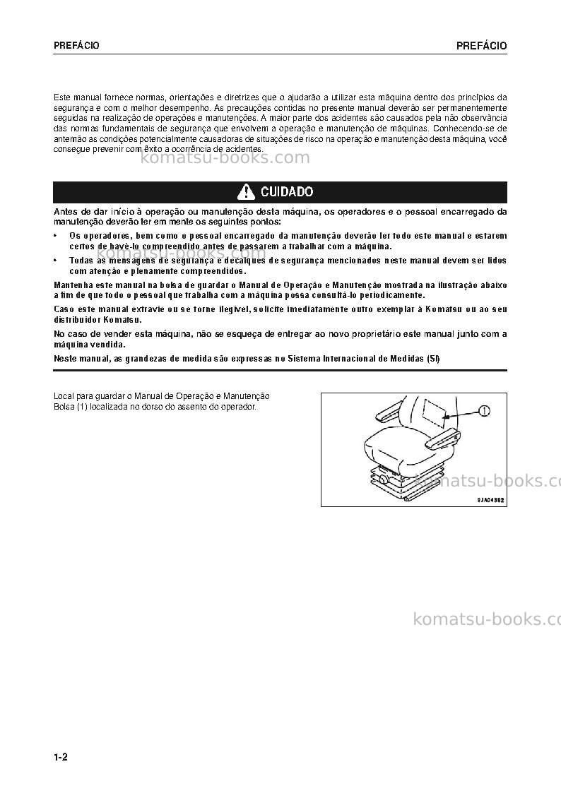 Komatsu wa320-5bra Manual de operação capa Página 3 Komatsu wa320-5bra Manual de operação capa Página 3