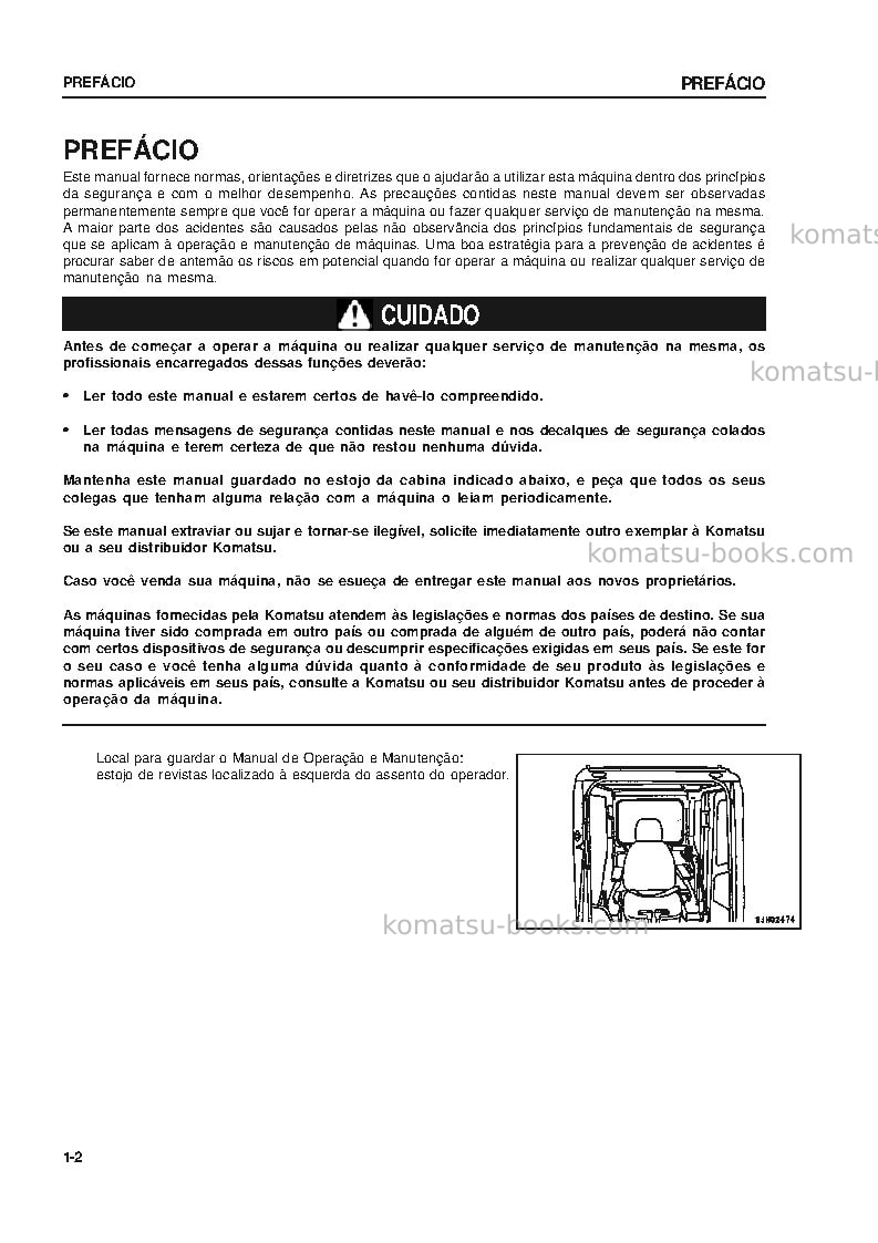 Komatsu pc160lc-7jpn Manual de operação capa Página 3