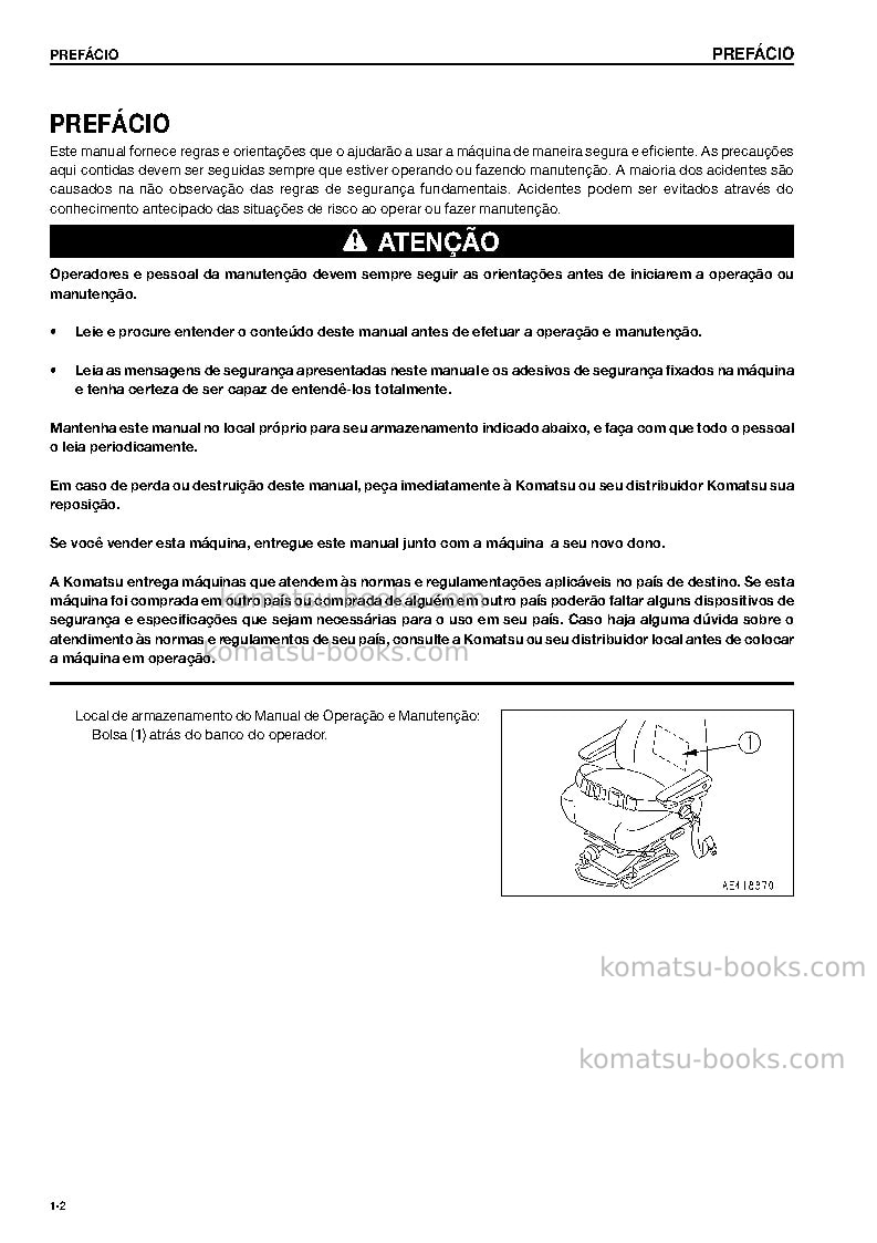 Komatsu wd600-3jpn Manual de operação capa Página 3 Komatsu wd600-3jpn Manual de operação capa Página 3