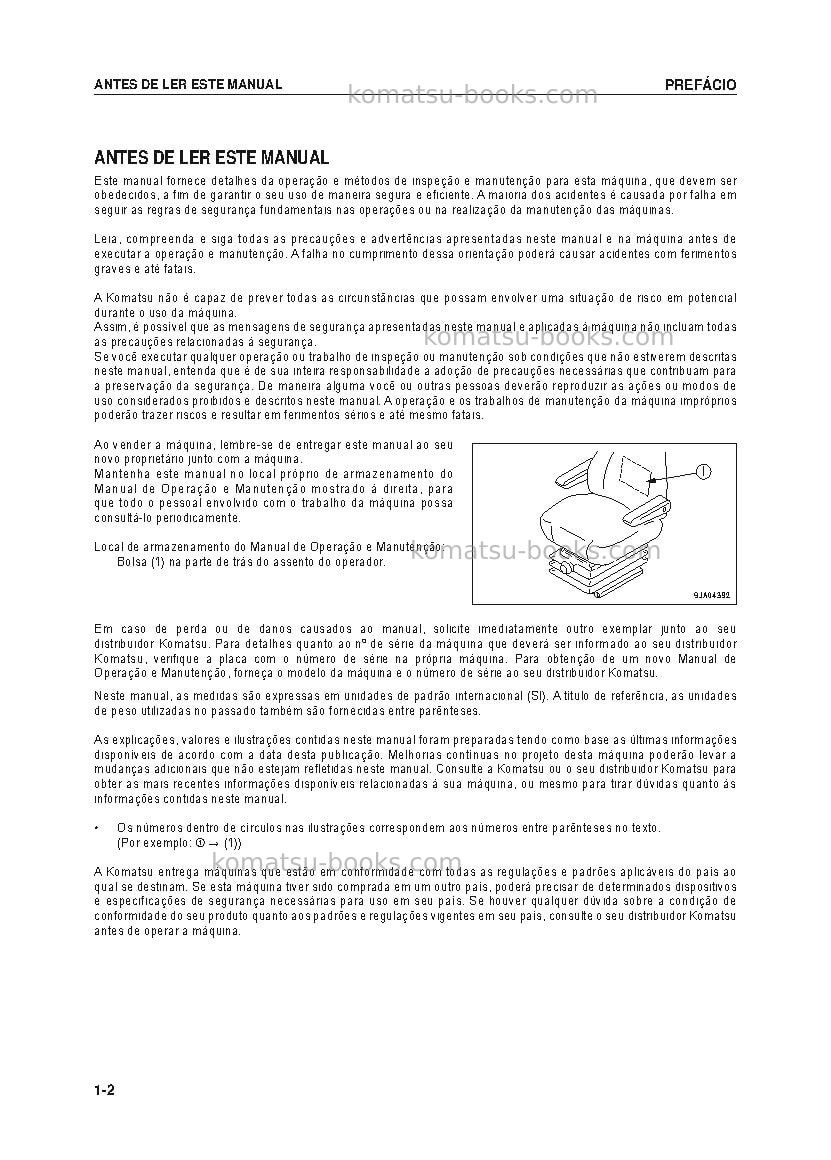 Komatsu wa320-6bra Manual de operação capa Página 3 Komatsu wa320-6bra Manual de operação capa Página 3