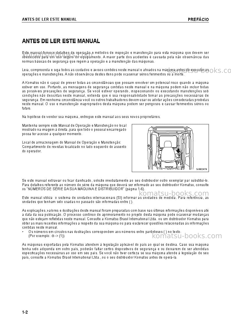 Komatsu pc160lc-8bra Manual de operação capa Página 3