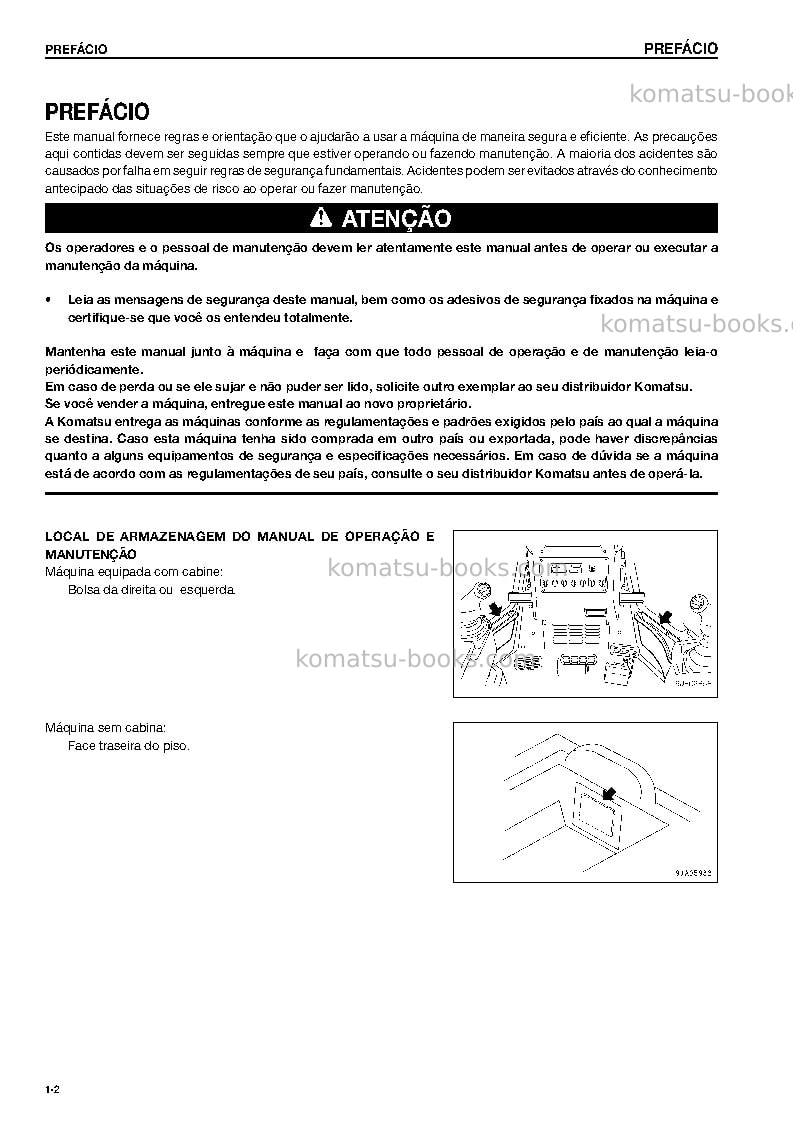 Komatsu d61ex-15bra Manual de operação capa Página 3 Komatsu d61ex-15bra Manual de operação capa Página 3