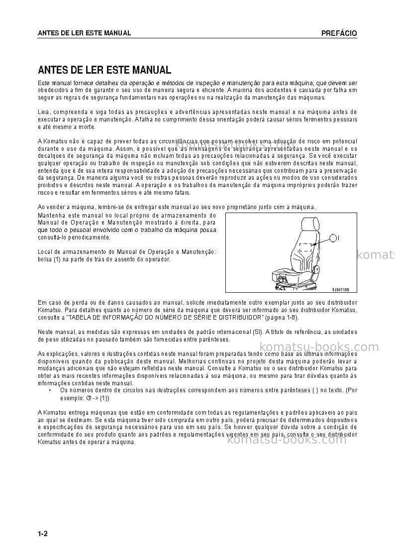Komatsu wa1200-6jpn Manual de operação capa Página 3 Komatsu wa1200-6jpn Manual de operação capa Página 3