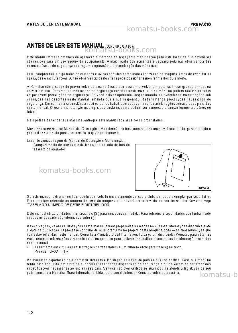 Komatsu d61ex-23bra-m0 Manual de operação capa Página 3