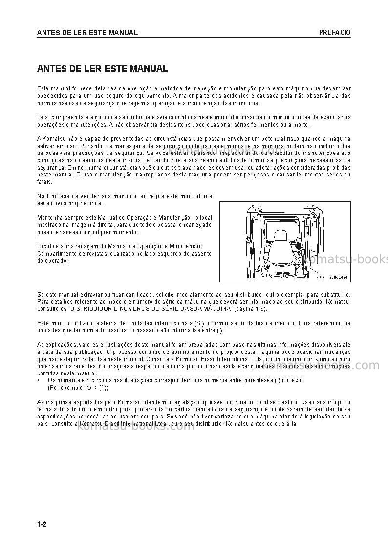 Komatsu pc200-8bra-m0 Manual de operação capa Página 3 Komatsu pc200-8bra-m0 Manual de operação capa Página 3