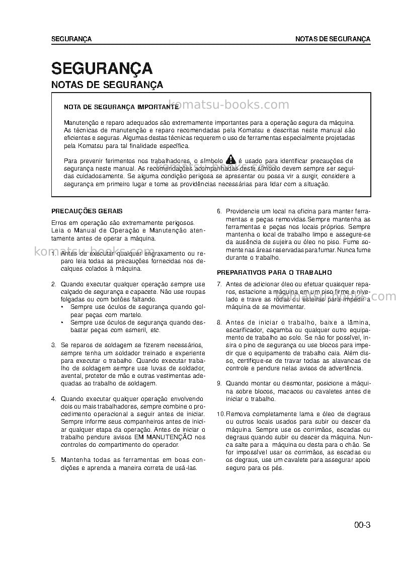 Komatsu gd655-3cbra Reparo e manutenção capa Página 3 Komatsu gd655-3cbra Reparo e manutenção capa Página 3