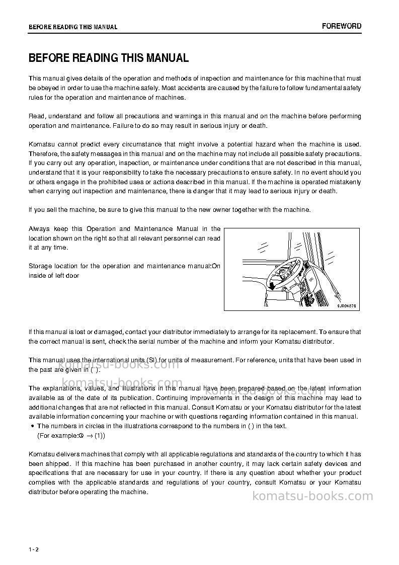 Komatsu hd465-7idn-r Operation manual cover Page 3