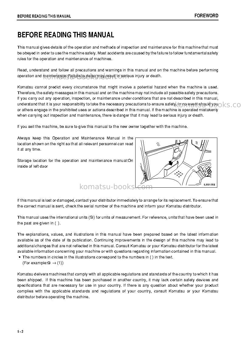 Komatsu hd785-7idn Operation manual cover Page 3