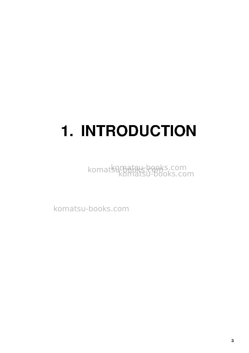 Komatsu pc5500-6deu Operation manual cover Page 3 Komatsu pc5500-6deu Operation manual cover Page 3